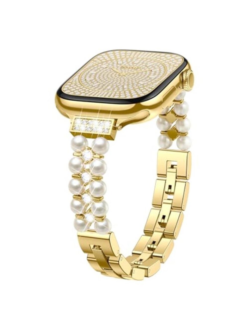 NEW Gold Luxury Fashion Pearl Apple Watch Band